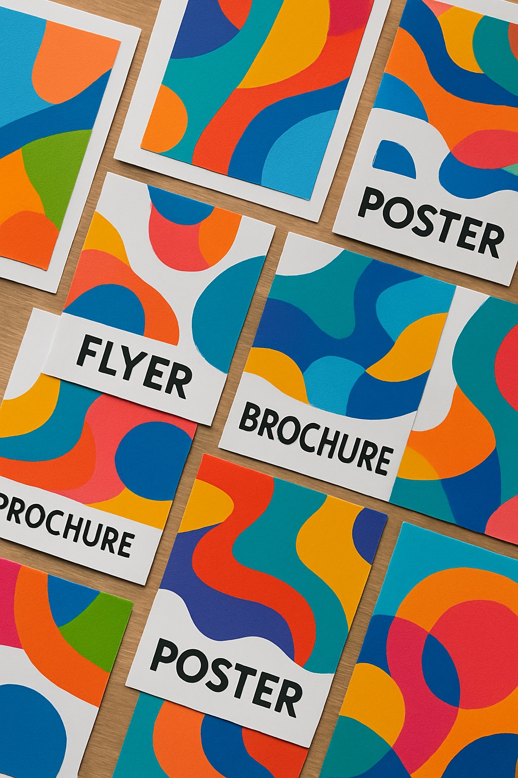 Printed poster and brochure designs