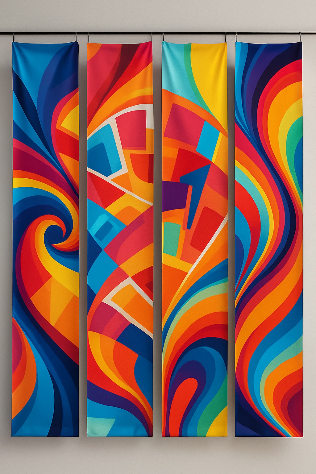 Hanging banner panels